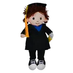 MUÑECO GRADUADA 30cm - NEGRO